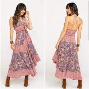 Free People Gabriela Halter Dress Terracotta NWT